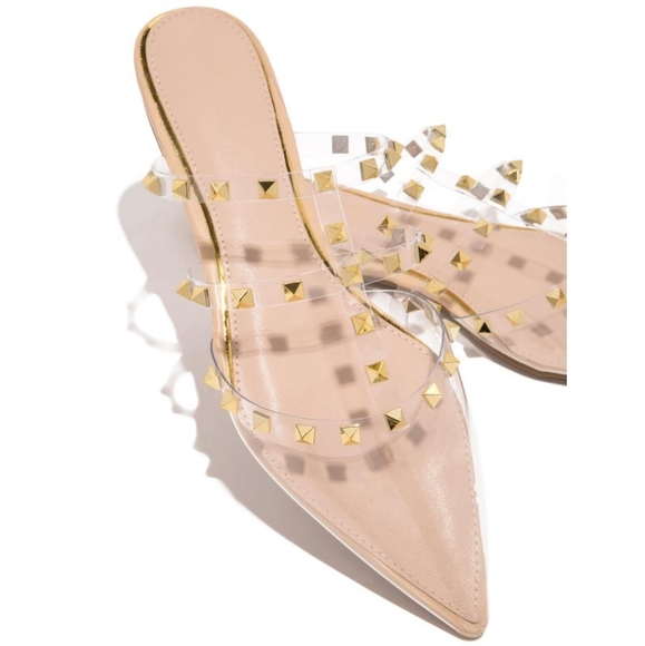 πππ¬ ππ£!π€POINTED TOE FLATS - CLEAR - Picture 2 of 5